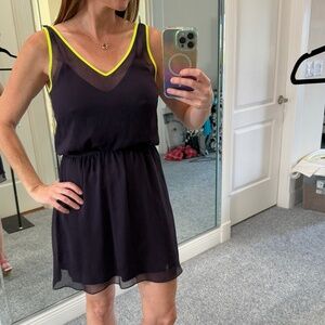 Express casual dress Neon yellow and blue size small